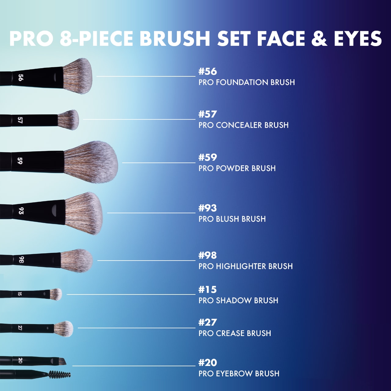 Sephora Holiday PRO 8 Piece Brush deals Set