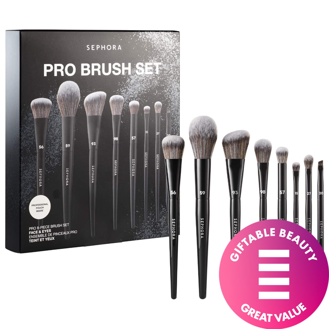 8-Piece PRO Brush Face & Eye Set