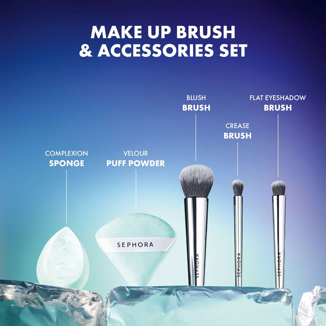 Makeup Brushes & Accessories Set