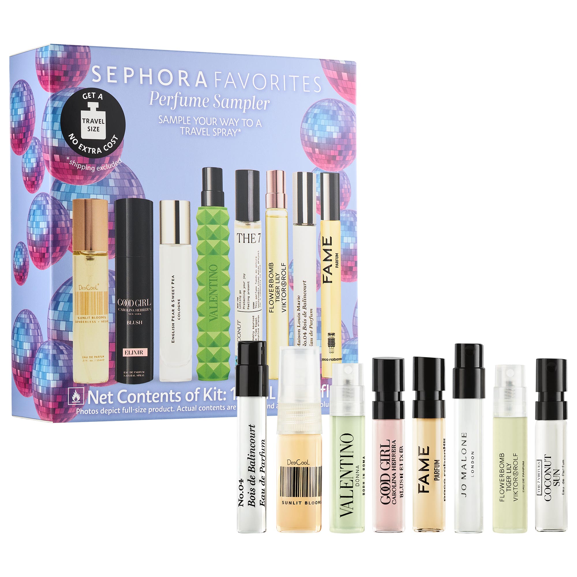 Sephora Favorites Deluxe Perfume Discovery Sampler Set w/o Box (NO fashion CERTIFICATE)