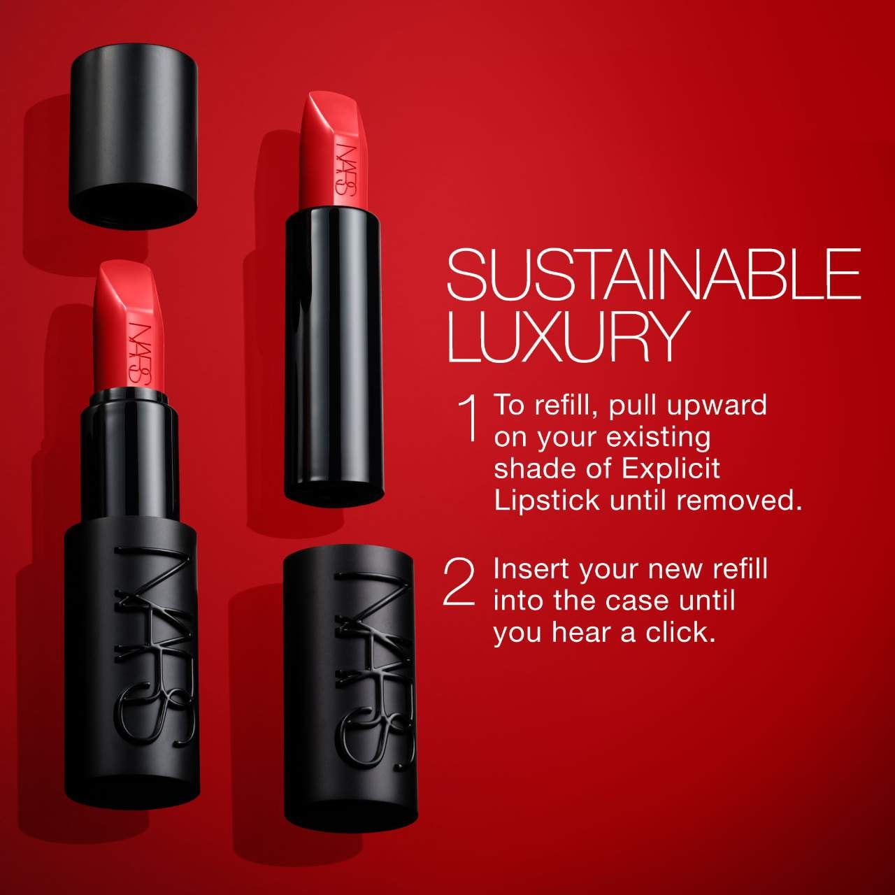 Explicit Refillable Satin Lipstick