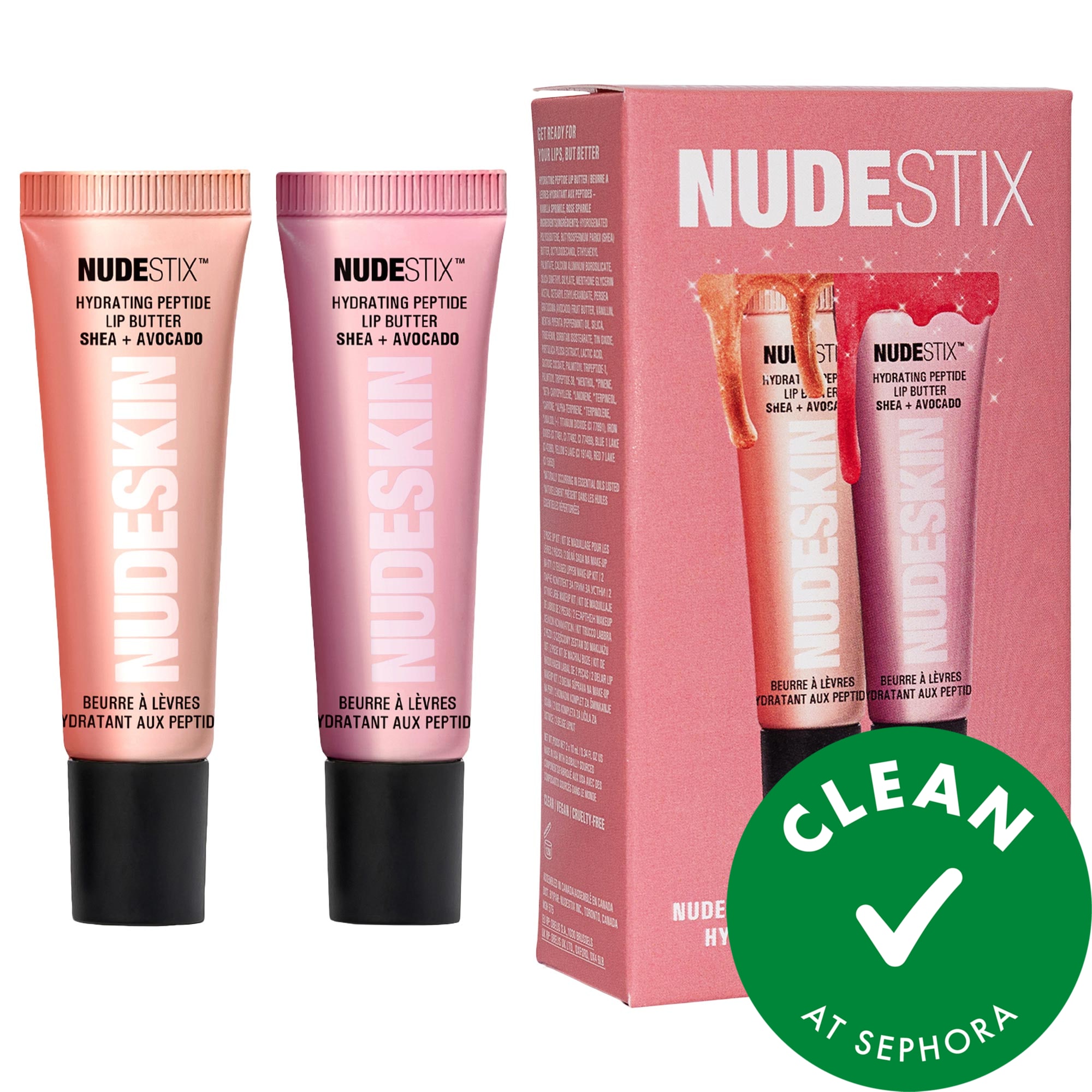 Nudeglow Hydrating Peptide Lip Butter Duo Set 