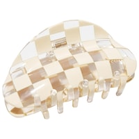 Chunks - Medium Checker Hair Claw Clip in Clear