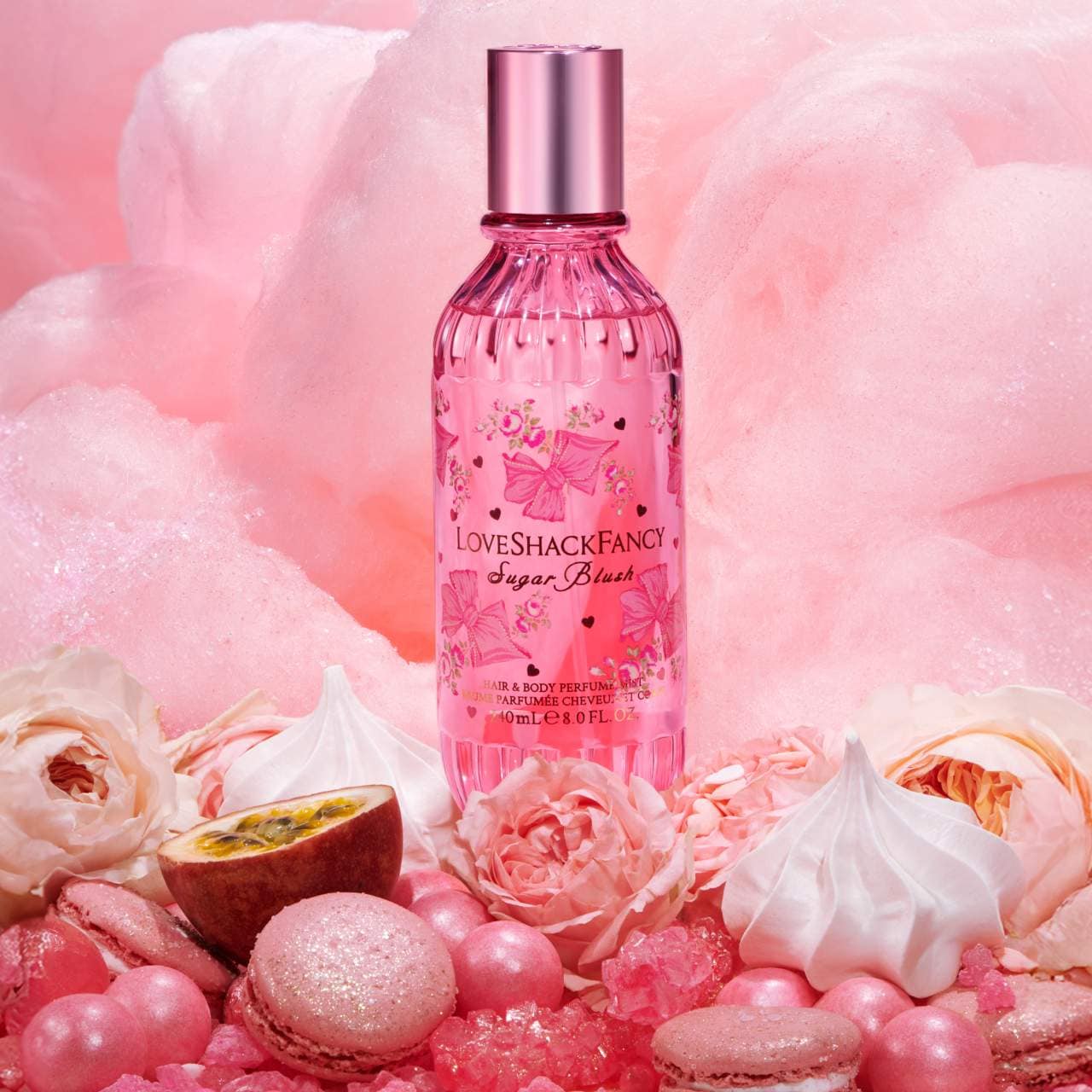 Sugar Blush Hair & Body Perfume Mist with Vanilla & Passion Fruit