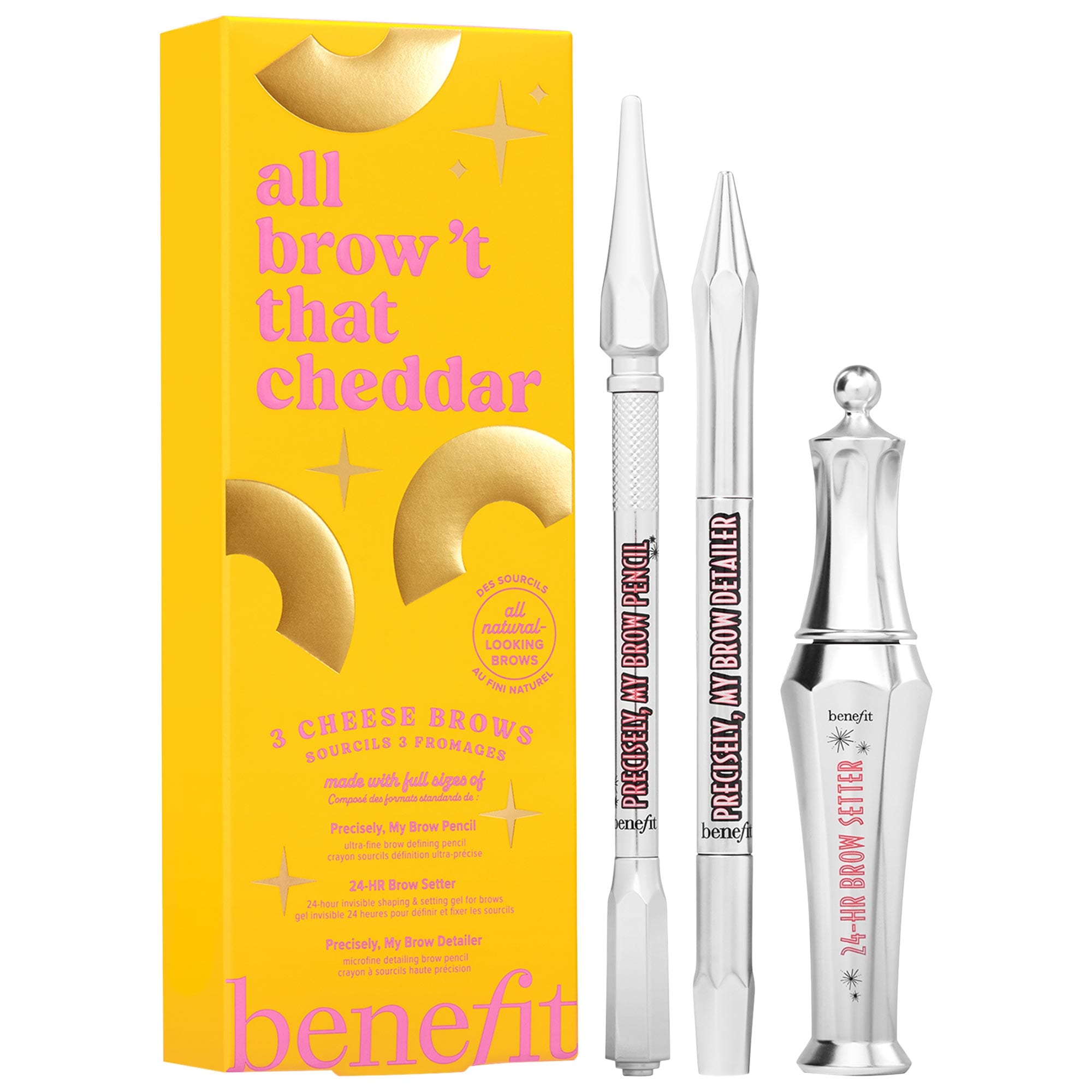 Benefit Cosmetics All Brow't That Cheddar Brow Pencil and Setting Gel Set brown /