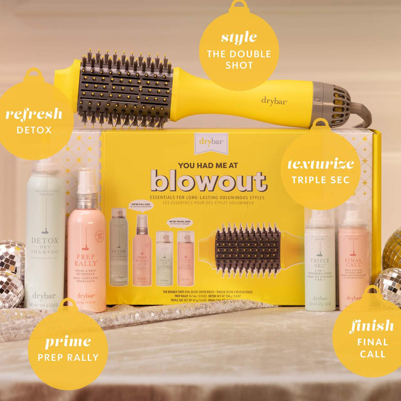 Double Shot Blow Dry Brush Hair Set