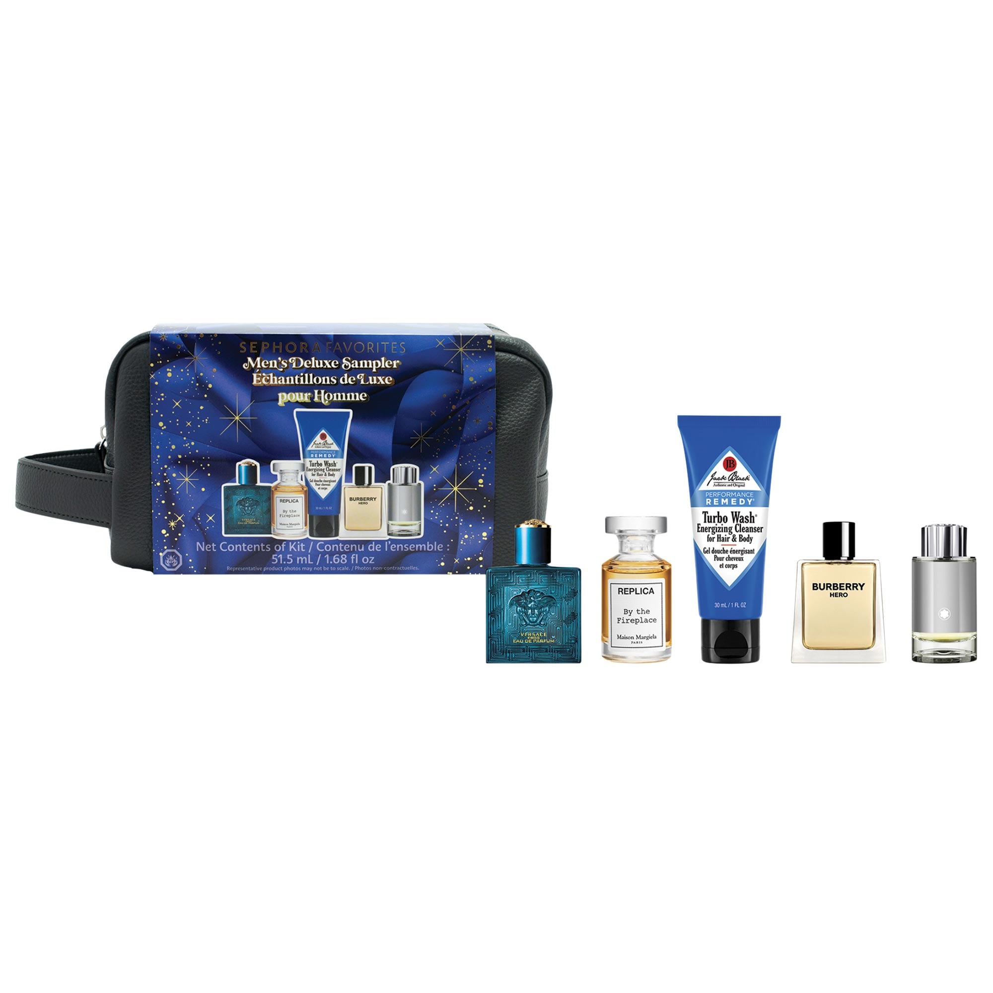 SEPHORA FAVORITES Mens Cologne Holiday Sampler Set + outlets Shaving Bag -No Certificate