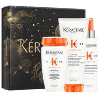 Kérastase - Ensemble-cadeau comprenant un shampoing, un revitalisant et un soin thermoprotecteur Nutritive pour cheveux secs