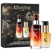 Kérastase - Ensemble-cadeau Héros capillaires emblématiques : sérum de nuit 8H Magic et minihuile Elixir Ultime