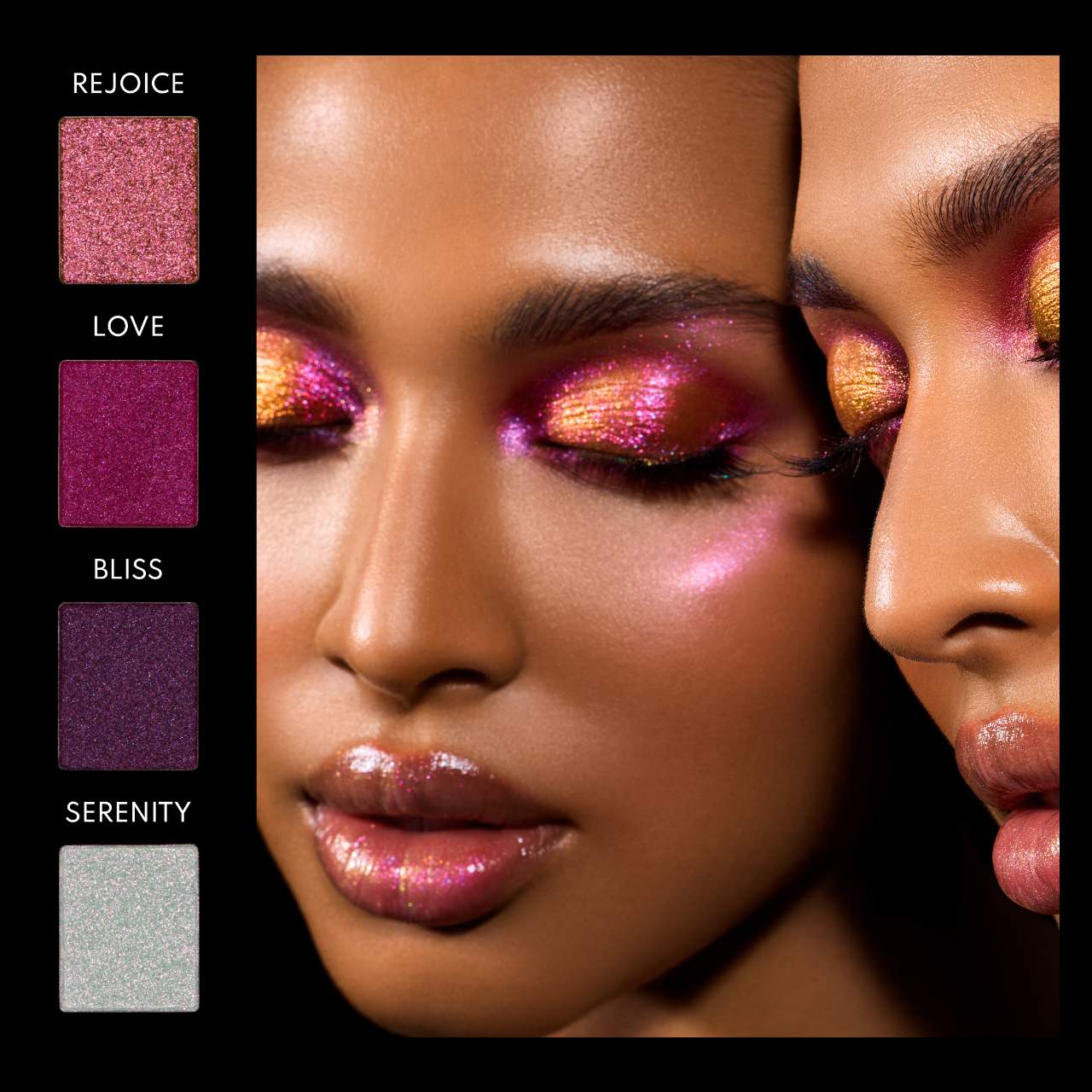 LIGHTWORK VI The Freedom Palette: Magnetic, Customizable, Stackable Palette with Illuminating Pigments for Eyes, Face & Lips 