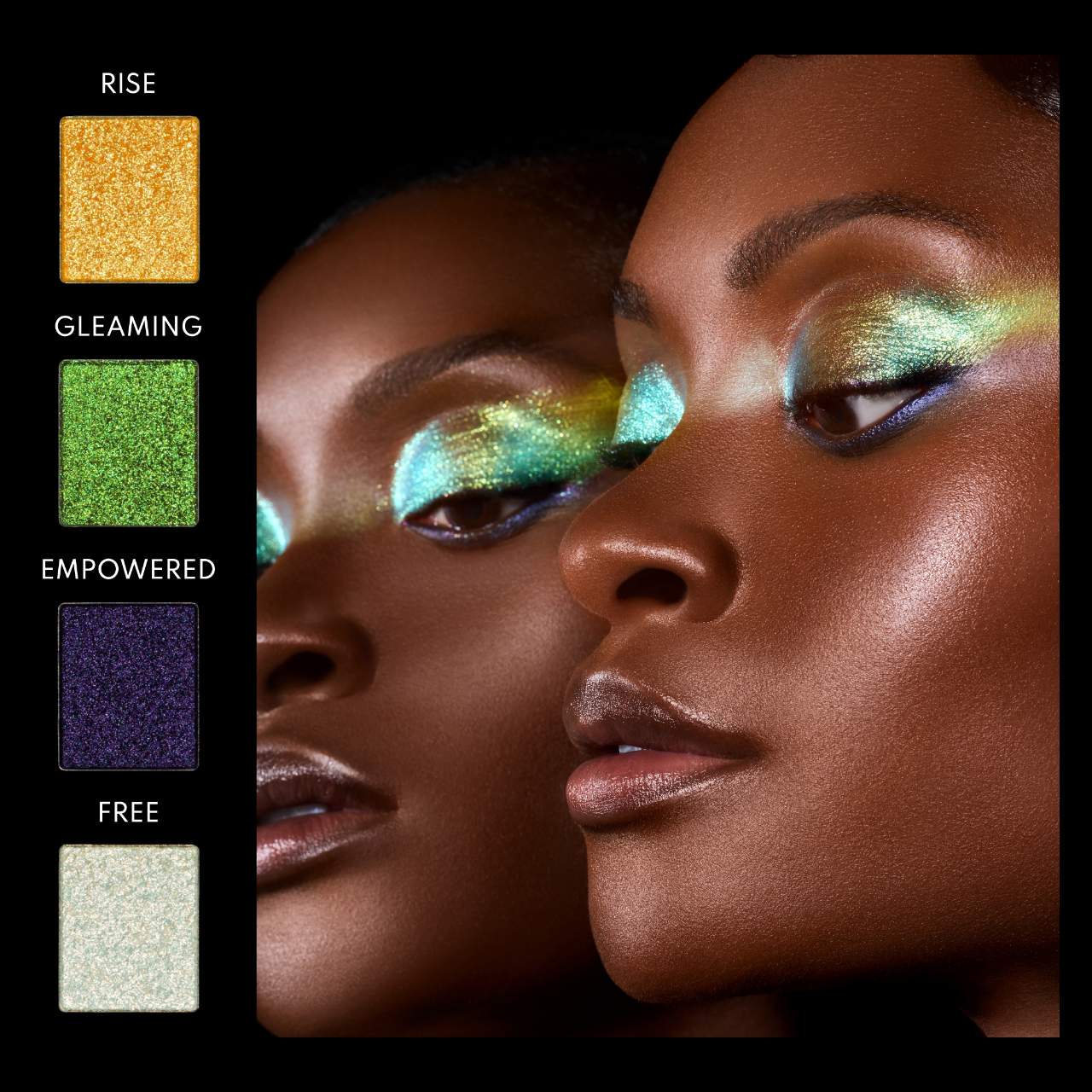 LIGHTWORK VI The Freedom Palette: Magnetic, Customizable, Stackable Palette with Illuminating Pigments for Eyes, Face & Lips 