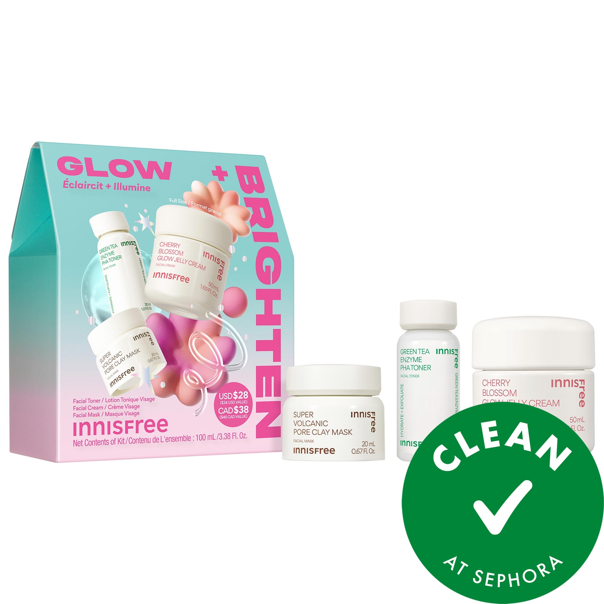 Glow + Brighten Holiday Set with Niacinamide