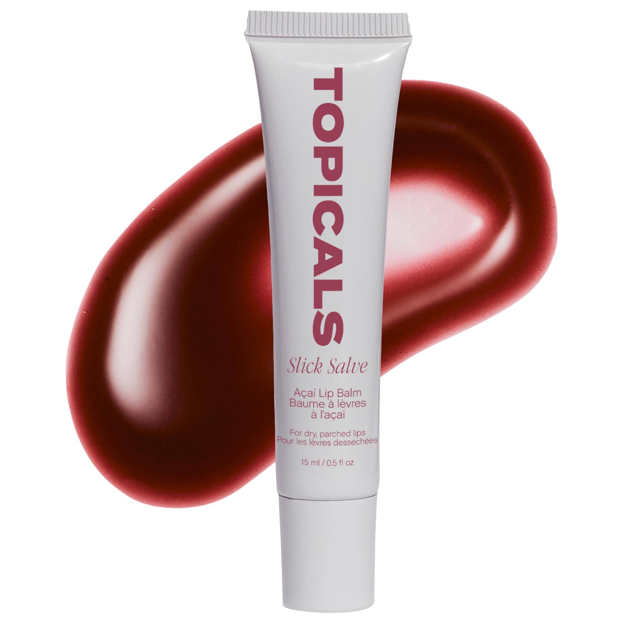 Topicals Slick Salve Glossy Lip Balm for Soothing + Hydration 0.15 oz / 15 ml