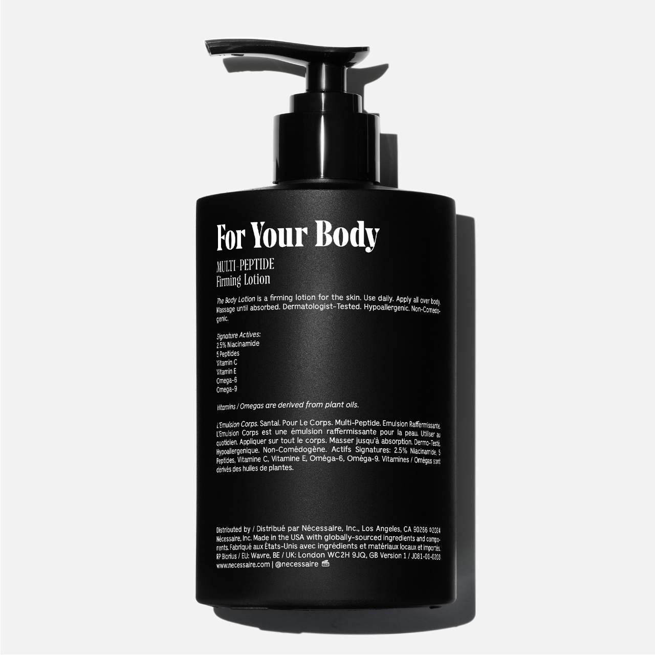 The Body Lotion Santal – With 5 Peptides + 2.5% Niacinamide