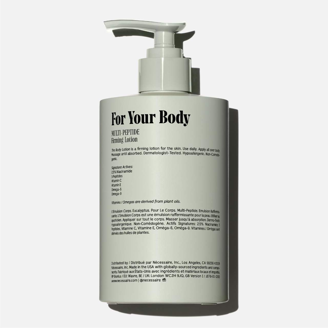 The Body Lotion Eucalyptus – Firming Lotion With 5 Peptides + 2.5% Niacinamide