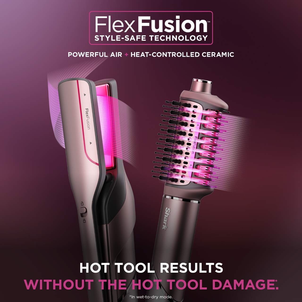 FlexFusion™ Luxury Air & Ceramic Hair Dryer System with Air Straightener