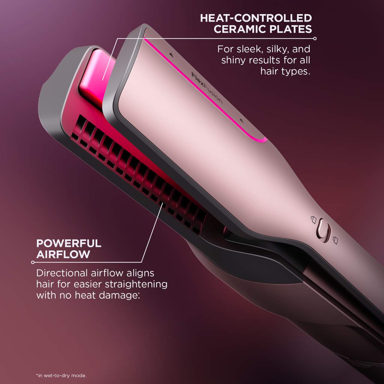 FlexFusion™ Luxury Air & Ceramic Hair Dryer System with Air Straightener