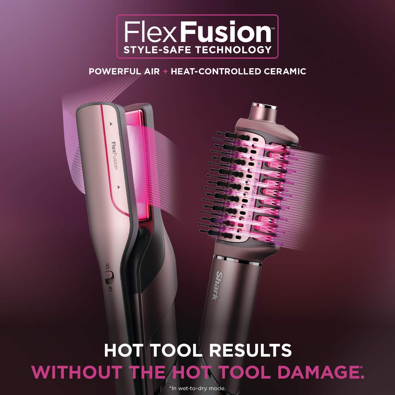 FlexFusion™ Luxury Air & Ceramic Straightening Hair Dryer System with Diffuser