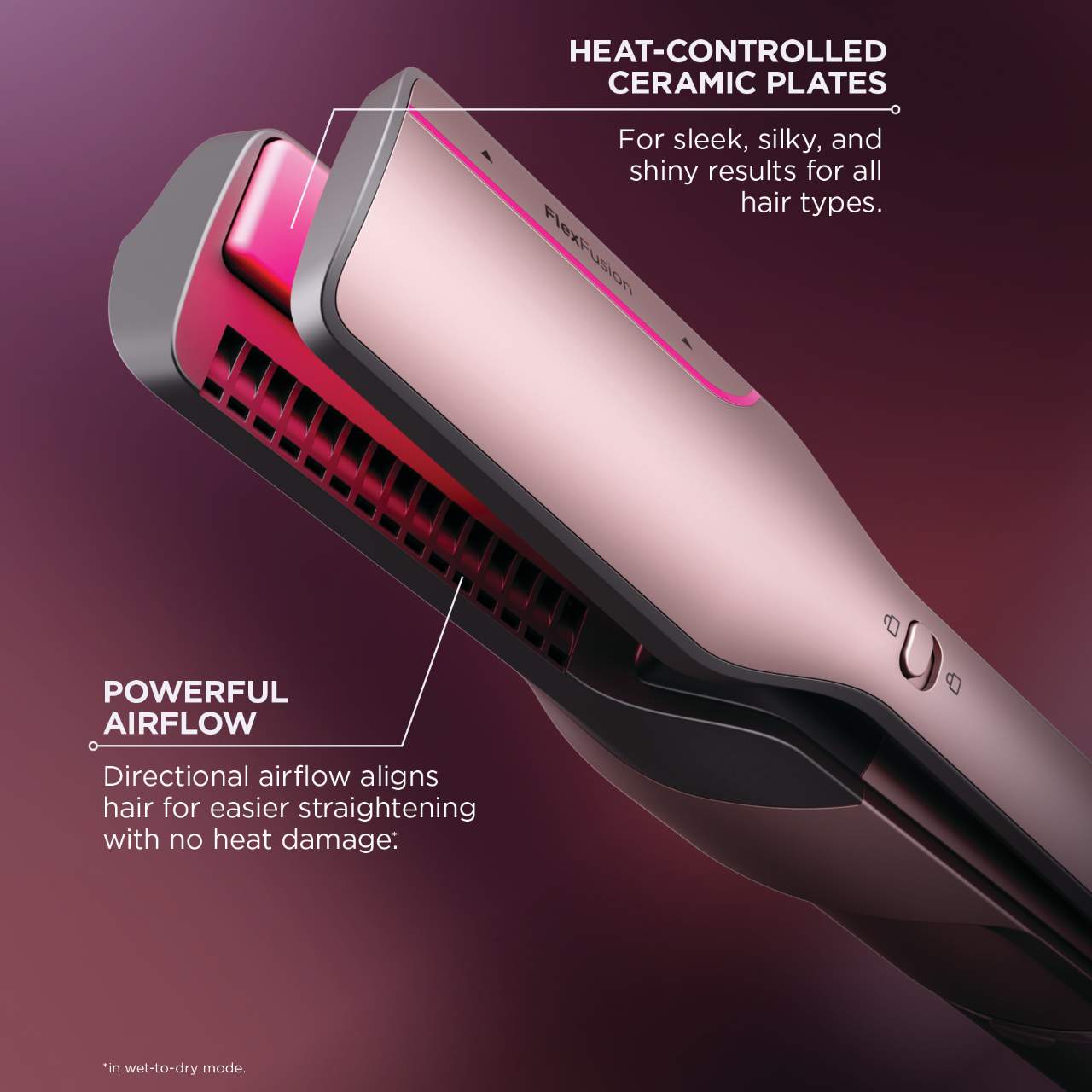 FlexFusion™ Luxury Air & Ceramic Straightening Hair Dryer System with Diffuser