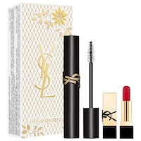 Yves Saint Laurent - Mascara Lash Clash et ensemble rouge à lèvres Mini Rouge Pur Couture