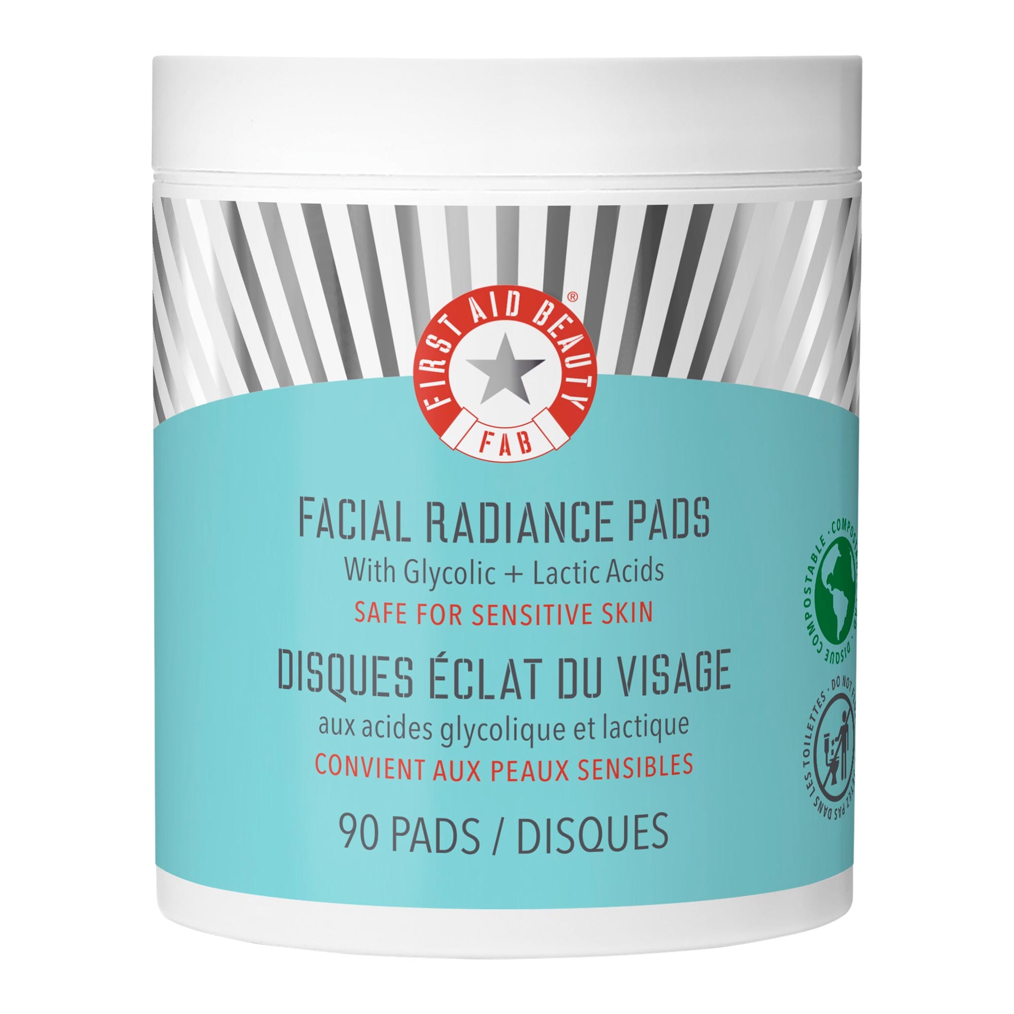 Facial Radiance Pads with Glycolic + Lactic Acids – Exfoliating AHA