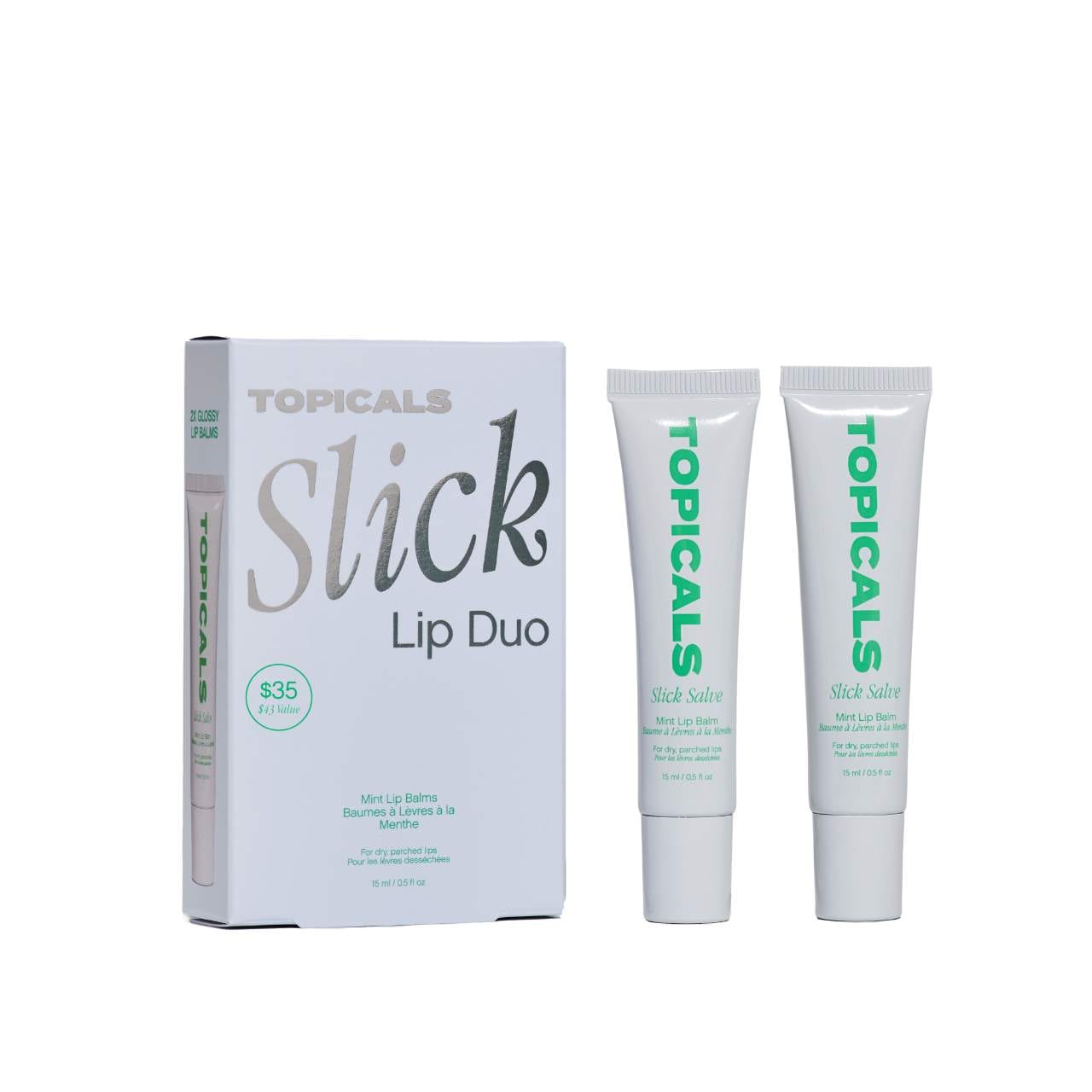 Topicals Slick Salve Glossy Lip Balm Duo