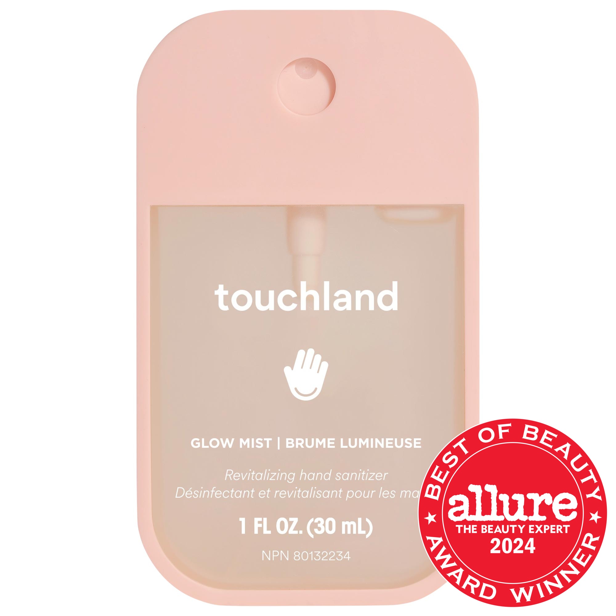 Touchland Glow Mist Revitalizing Hand Sanitizer Rosewater 1 oz / 30 mL