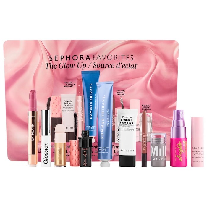 sephora glow up kit with various products