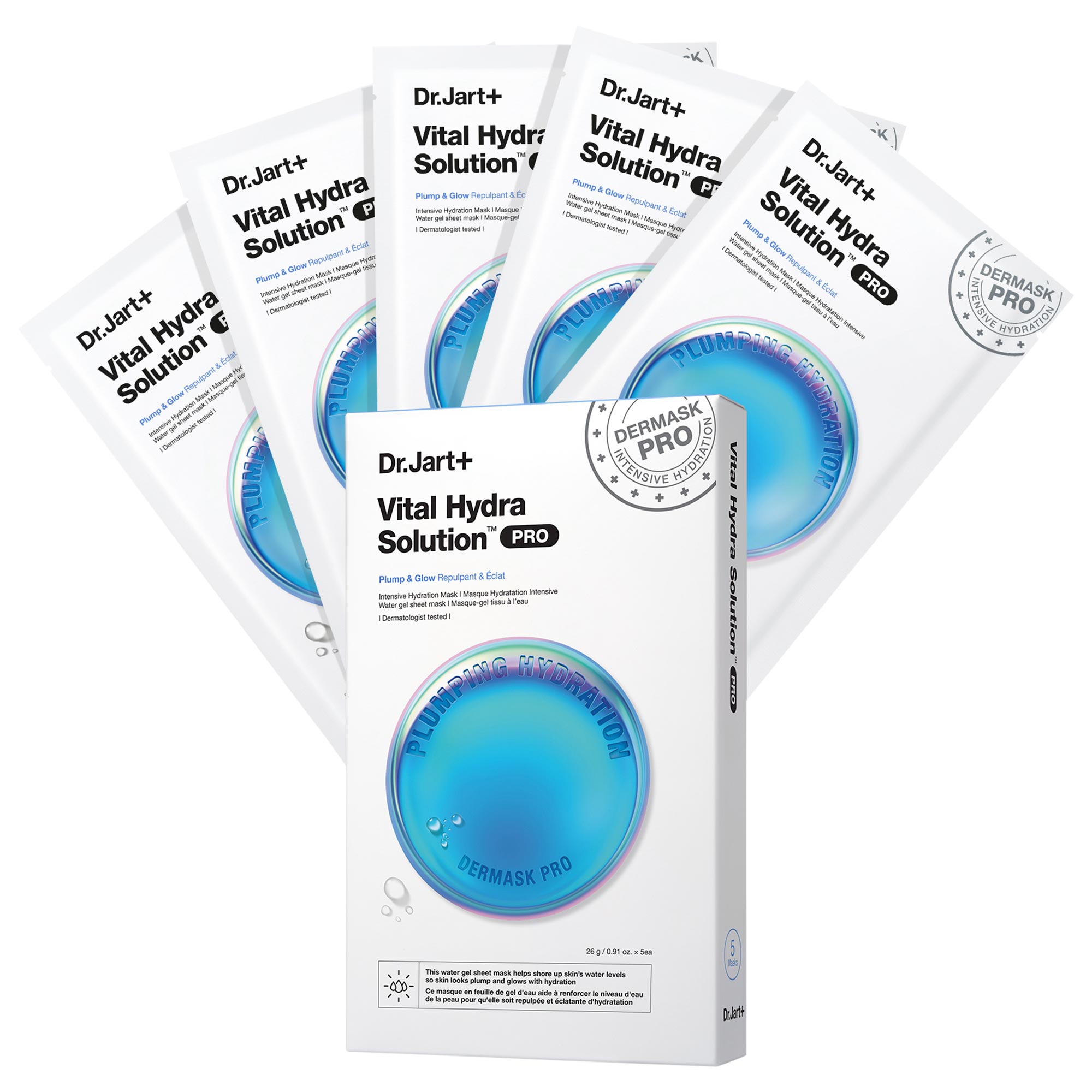 Dr. Jart+ Vital Hydra Solution™ PRO Glow Face Mask with Hyaluronic Acid 5-Pack Value Set