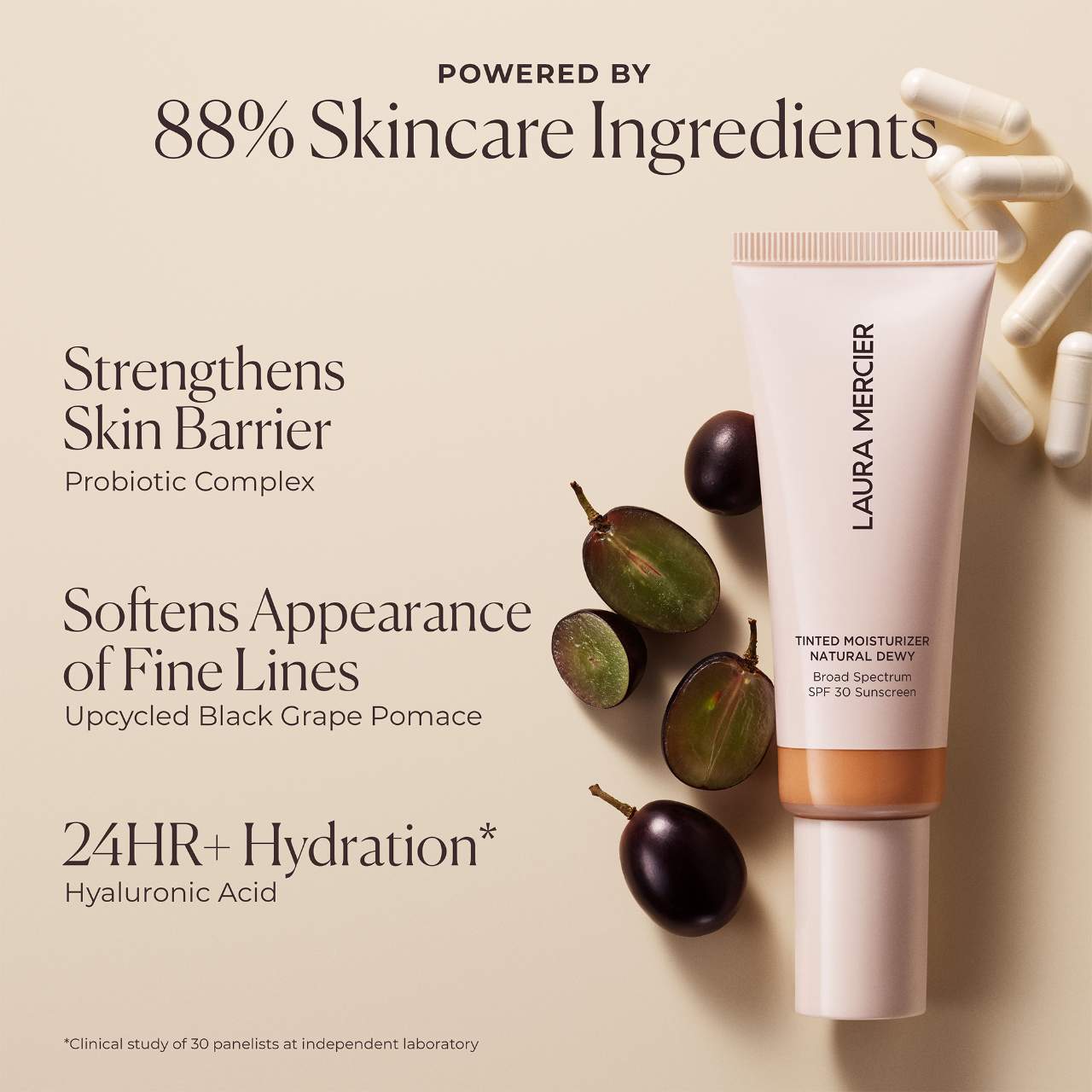 Mini Long-Wear Tinted Moisturizer Natural Dewy SPF 30 with Hyaluronic Acid