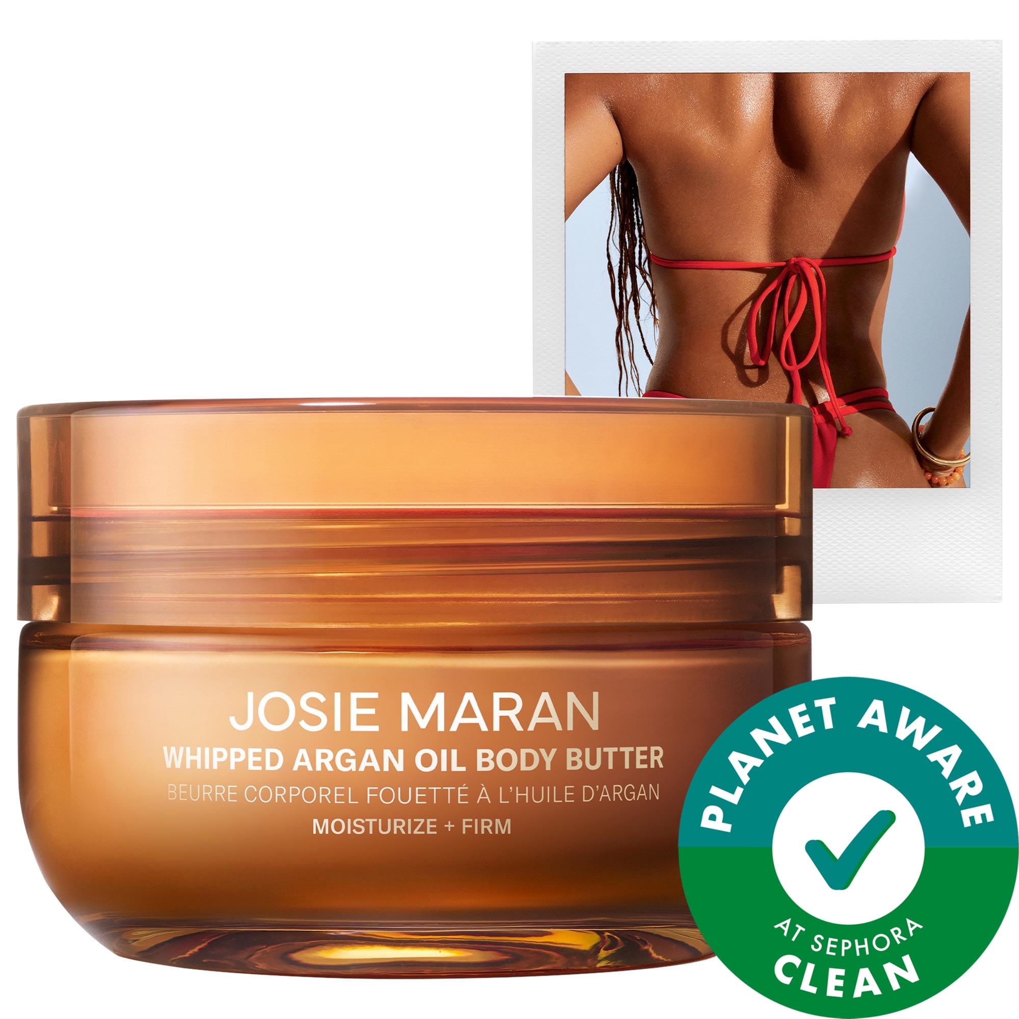 Josie Maran Golden Hour (Amber, White Musk) - Whipped Argan Oil Refillable Firming Body Butter oz / ml