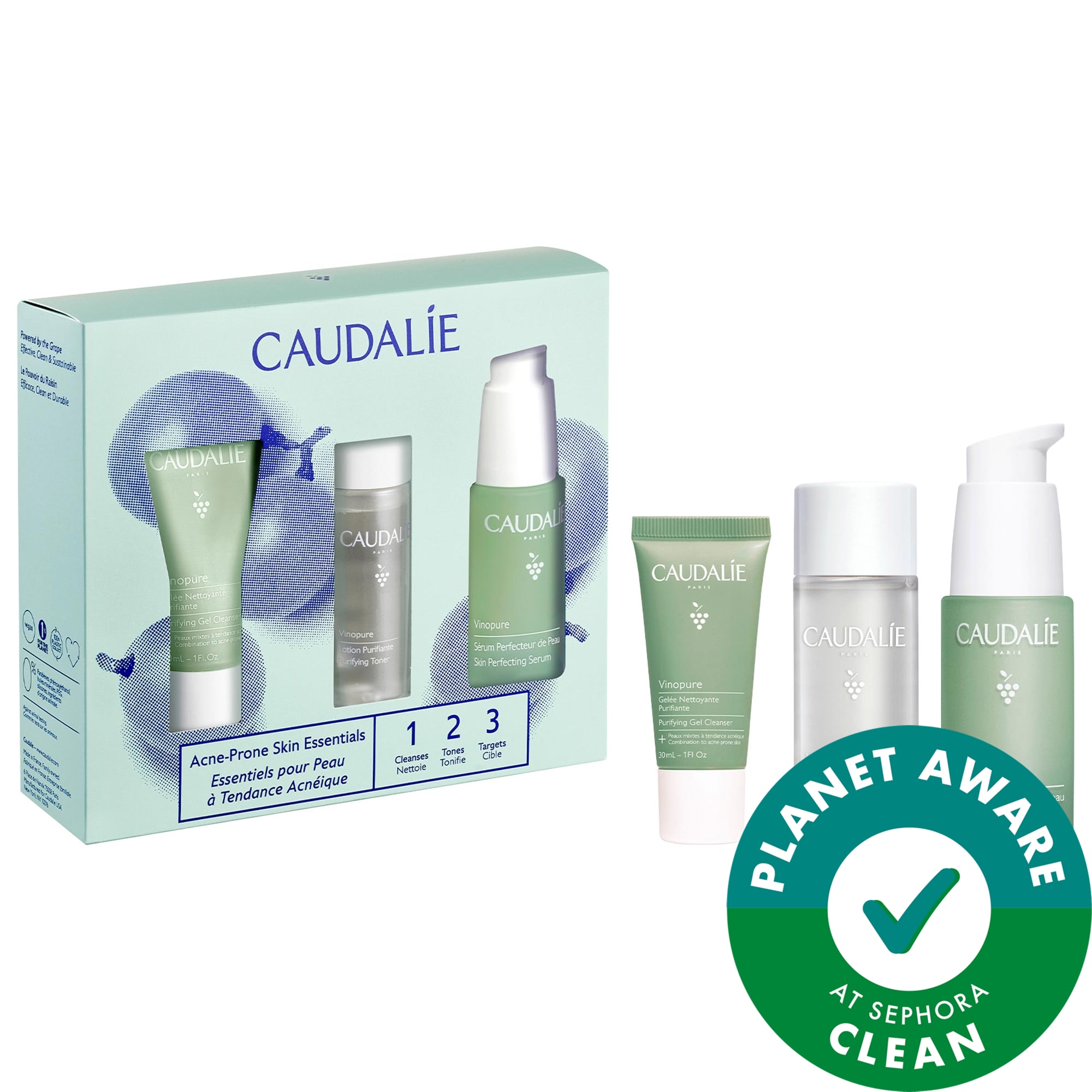 Caudalie Vinopure Acne-Prone Skin Essentials