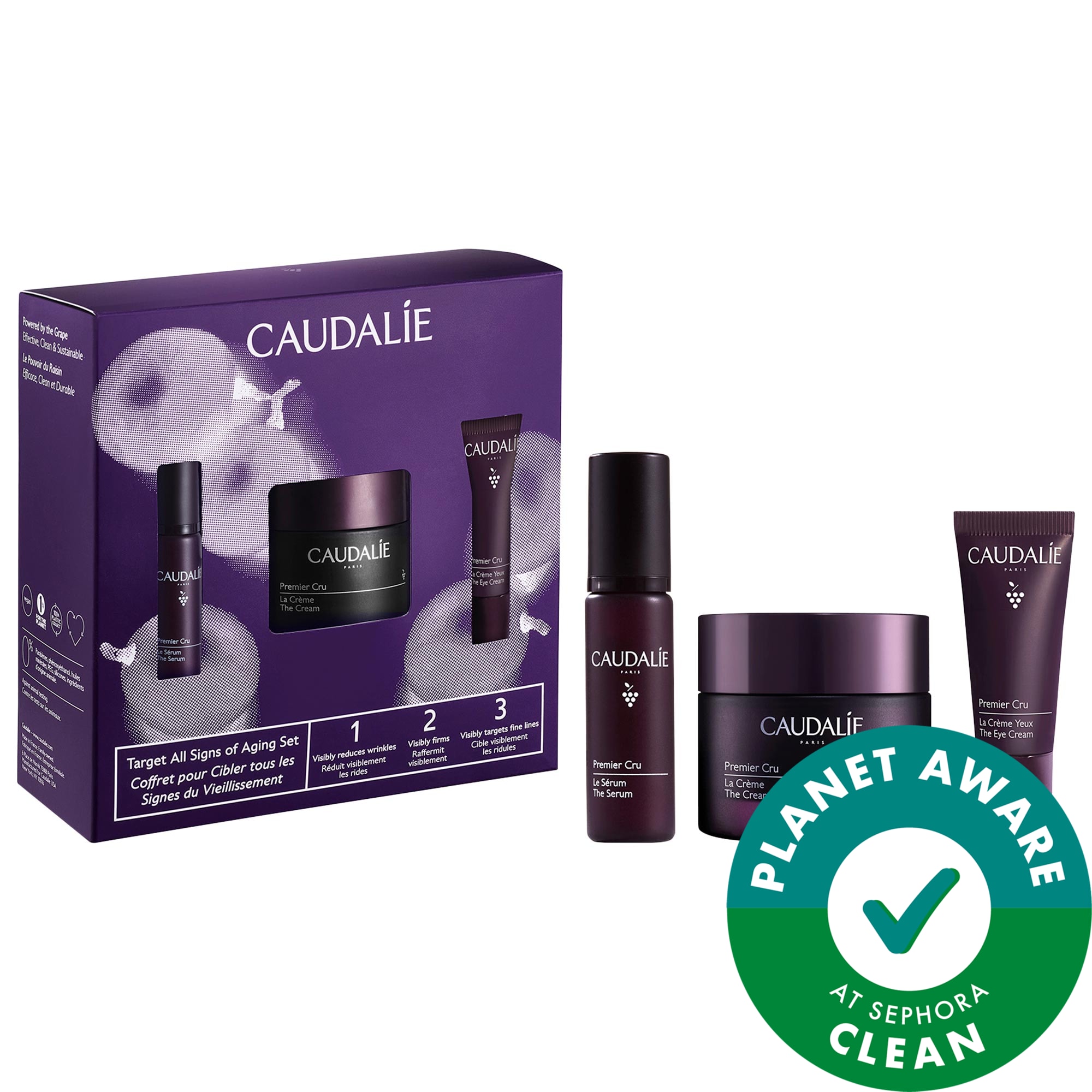 Caudalie Premier Cru Anti-Aging Trio for Fine Lines and Wrinkles