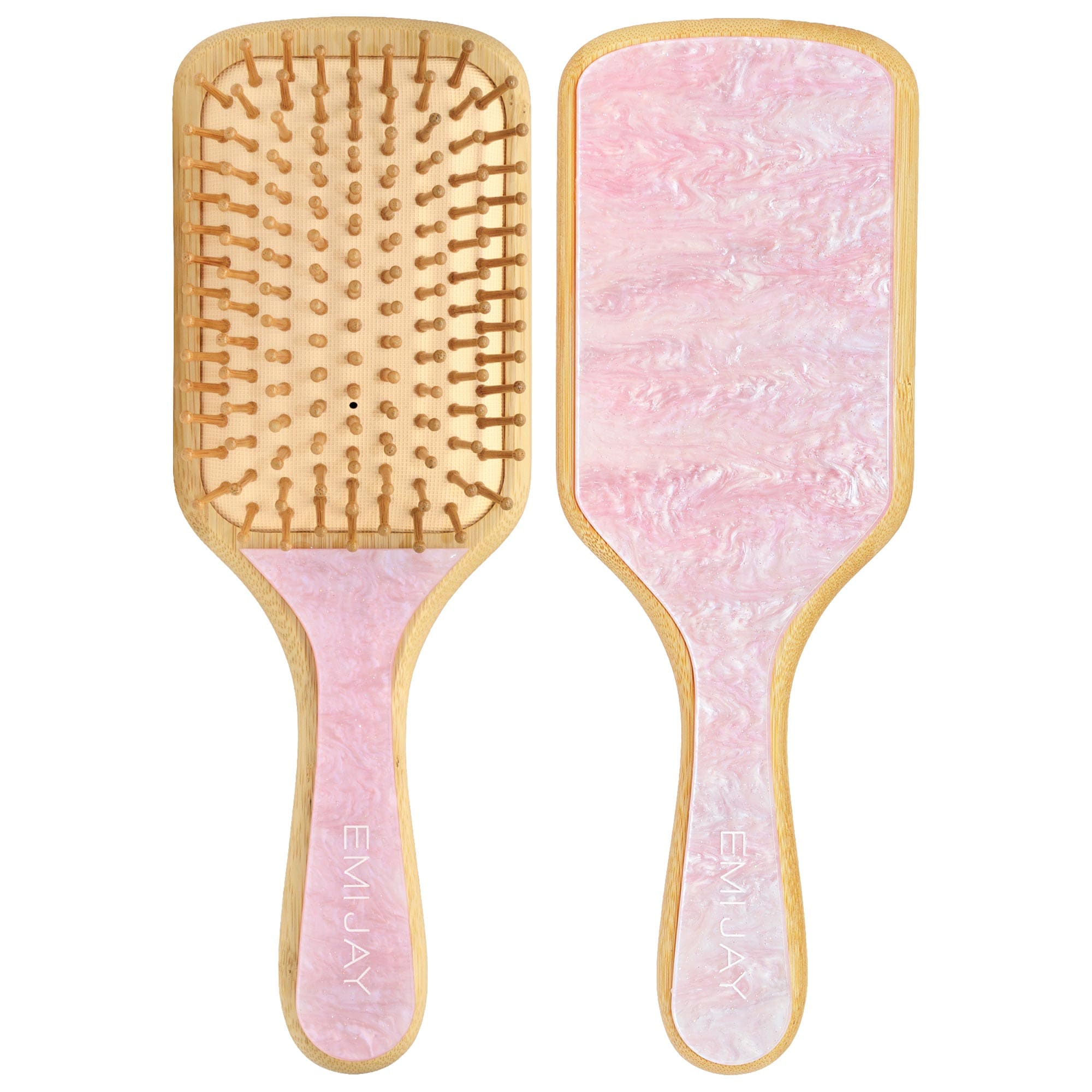 Bamboo Paddle Hair Brush in Pink Sugar