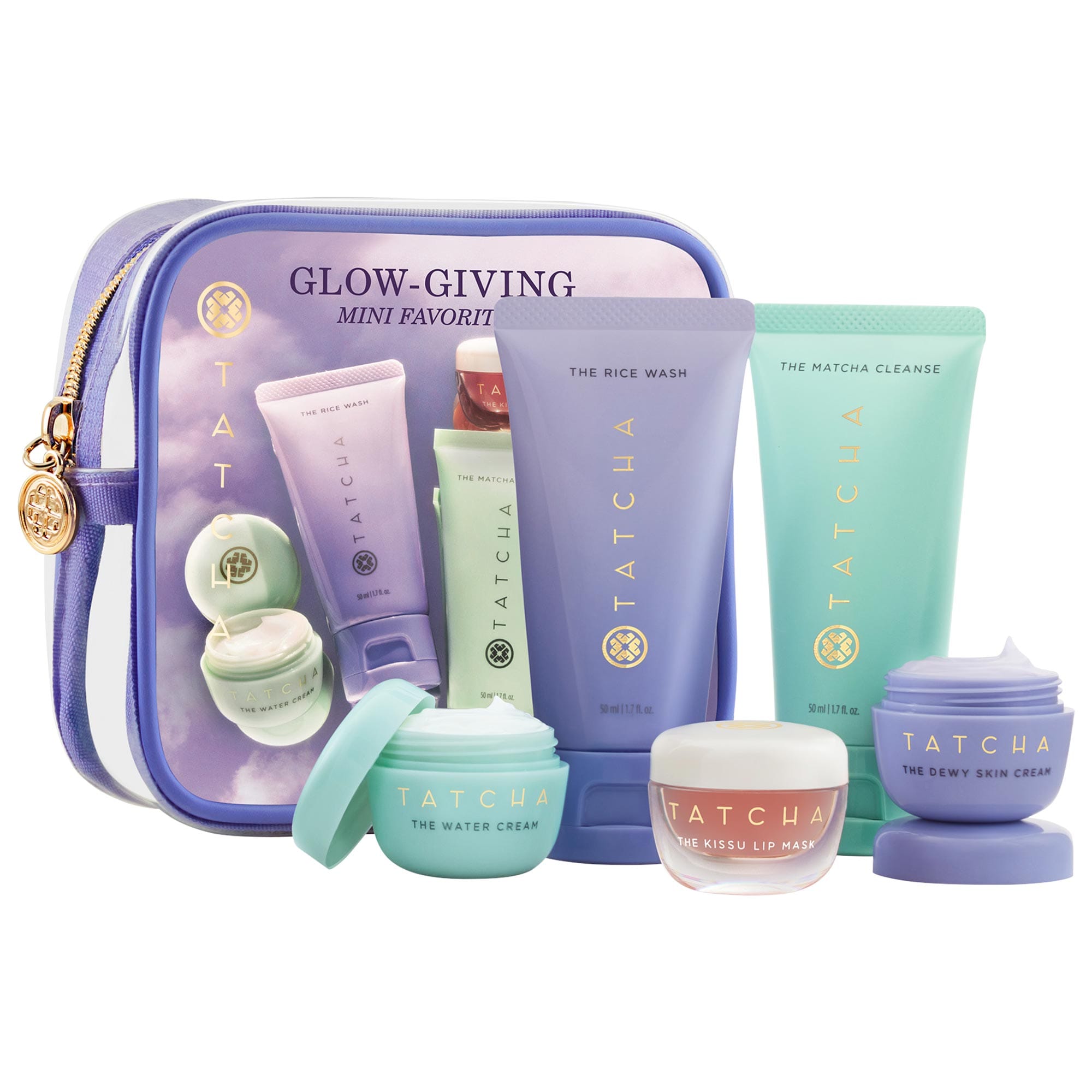 Tatcha Dewy Cream + Rice Wash Mini Set x2 factory