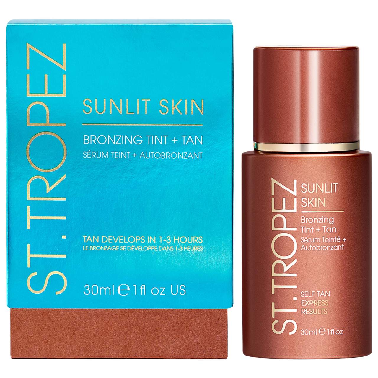 Sunlit Skin Bronzing Tint and Self Tan Face Serum