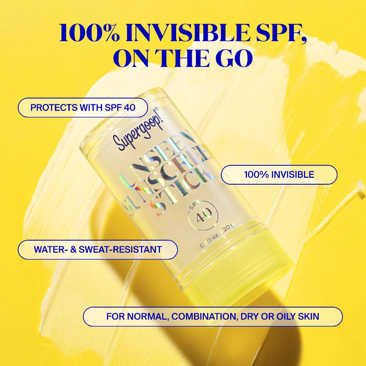 Unseen Sunscreen Stick SPF 40 Invisible Sun Protection