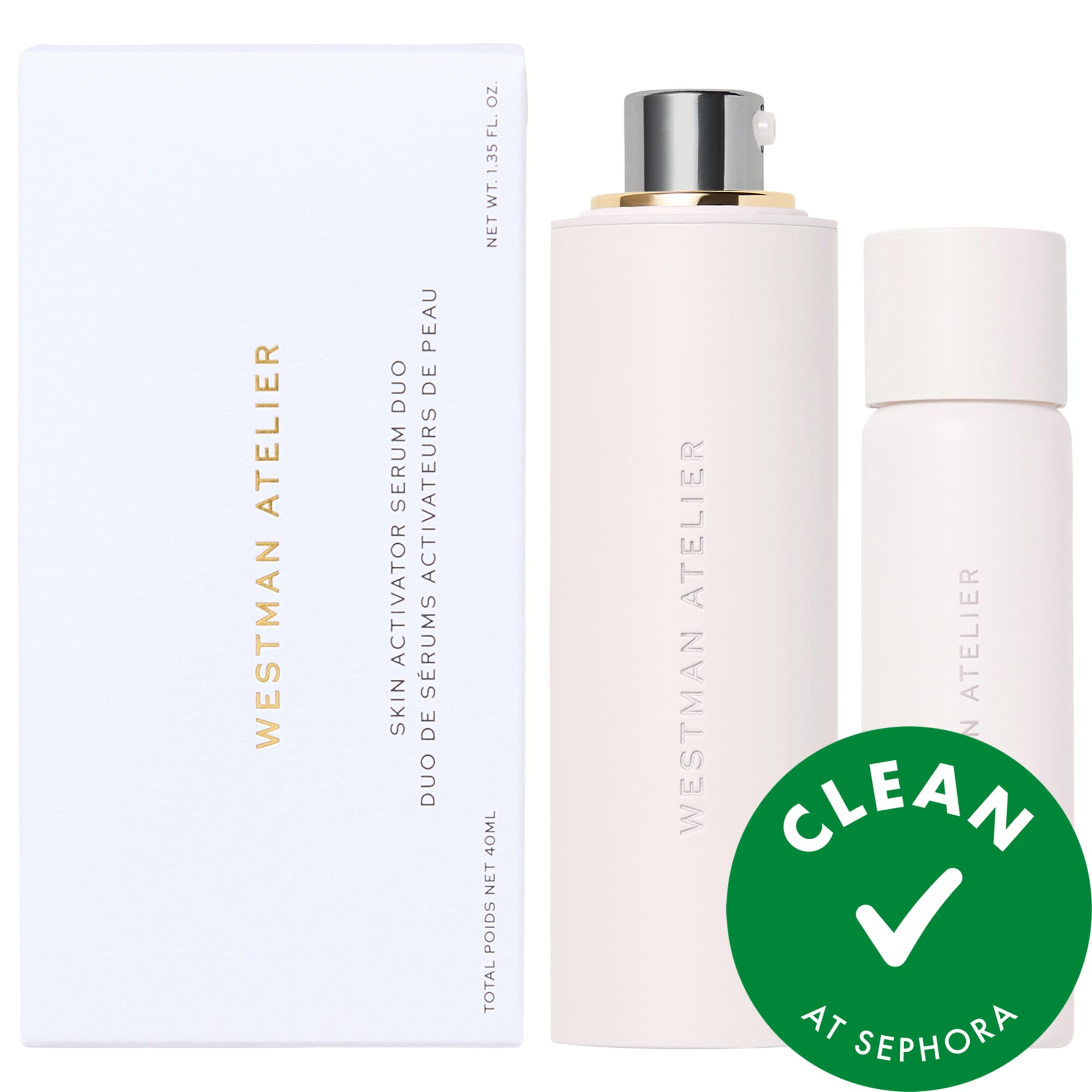 Westman Atelier Skin Activator Serum & Refill Duo with Hyaluronic Acid + Niacinamide 1.353 oz / 40 mL