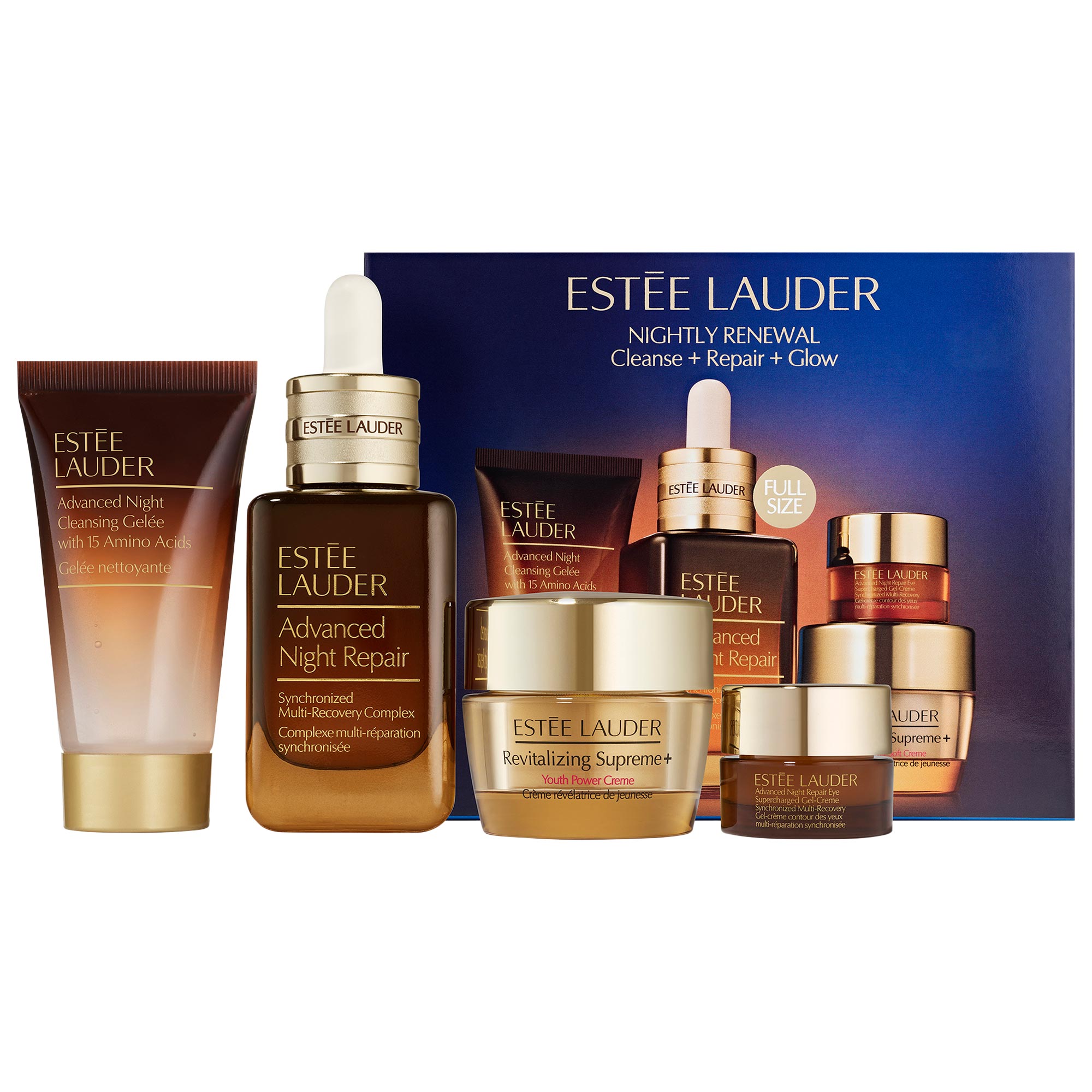 Estée Lauder 4-Piece Skincare Set for Anti-Aging, Hydration & Dark Circles - Fine Lines, Wrinkles & Dryness