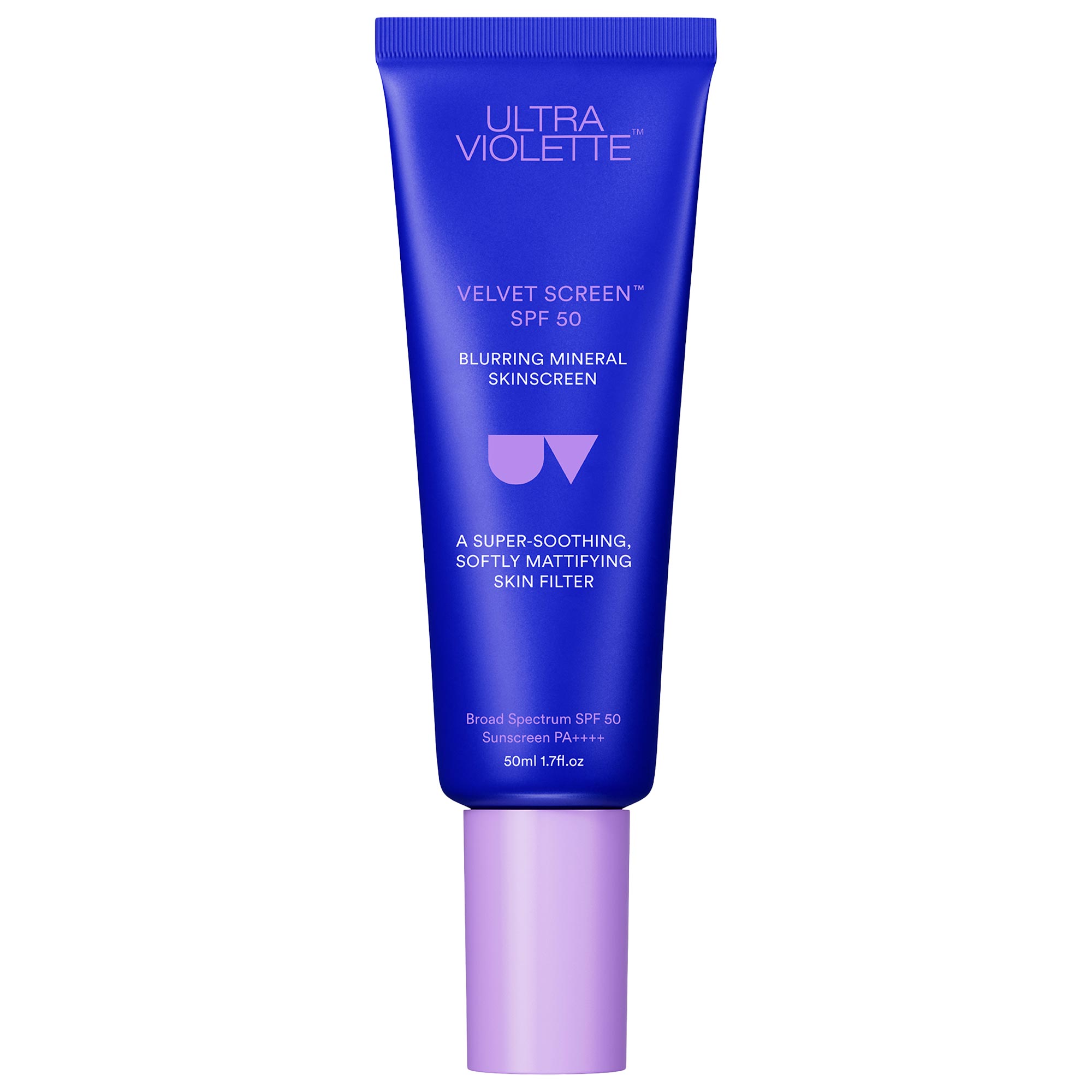 Velvet Screen SPF 50 Mattifying Mineral Fragrance Free Facial Sunscreen